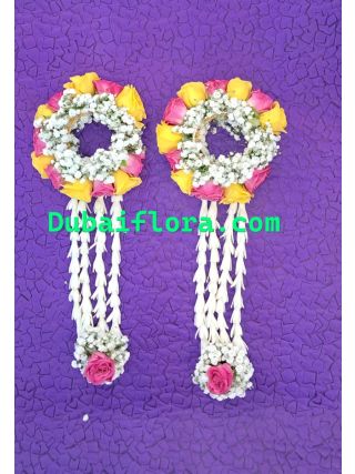 Floral Kangan Set: Fresh Baby Roses & Gypsophila