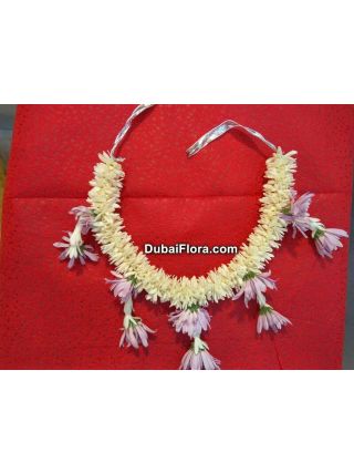 Fresh Bridal Flower Jewellery Set – Tuberose & Pink Rose (Full Set for Bride)