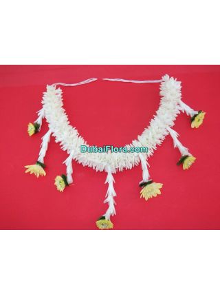 Fresh Bridal Flower Jewellery Set – Tuberose & Yellow Chrysanthemums